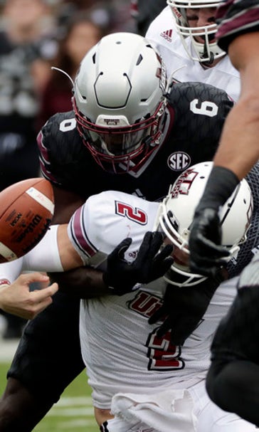 No. 21 Mississippi State beats UMass 34-23 (Nov 04, 2017)